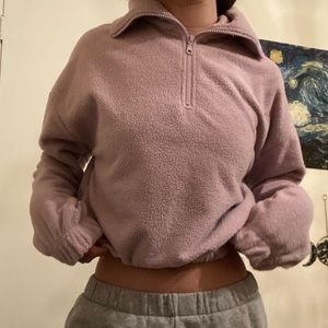 super cozy lilac quarter zip